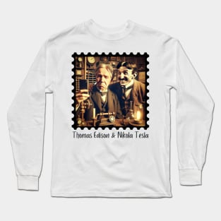 Edison & Tesla Selfie Long Sleeve T-Shirt